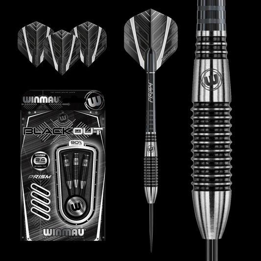 Winmau Blackout (Torpedo) 90% Tungsten Darts - 24g / 26g