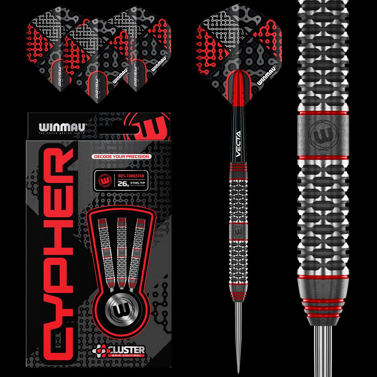 Winmau Cypher - 90% Tungsten Darts - 22g / 24g / 26g