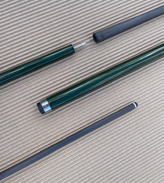 12.5mm Jumart Carbon Fibre Pool Cue - Pro Taper - Dark Green