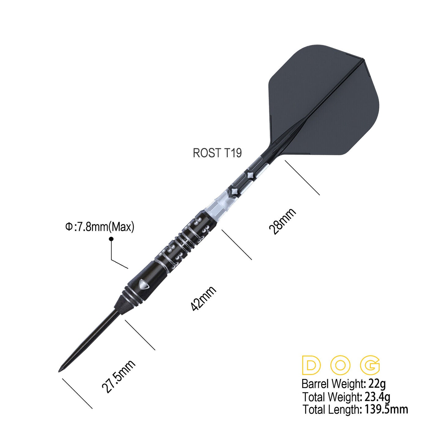 Cuesoul - 22g - Dog 90% Tungsten Darts