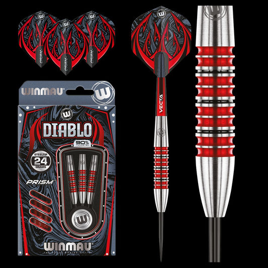 Winmau Diablo (Torpedo) 90% Tungsten Darts - 24g / 26g / 28g