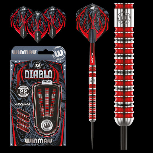 Winmau Diablo (Parallel) 90% Tungsten Darts - 22g / 23g / 24g / 25g