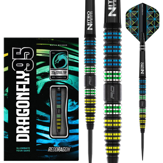 Red Dragon - Dragonfly 95 Black Tapered - 95% Tungsten Darts