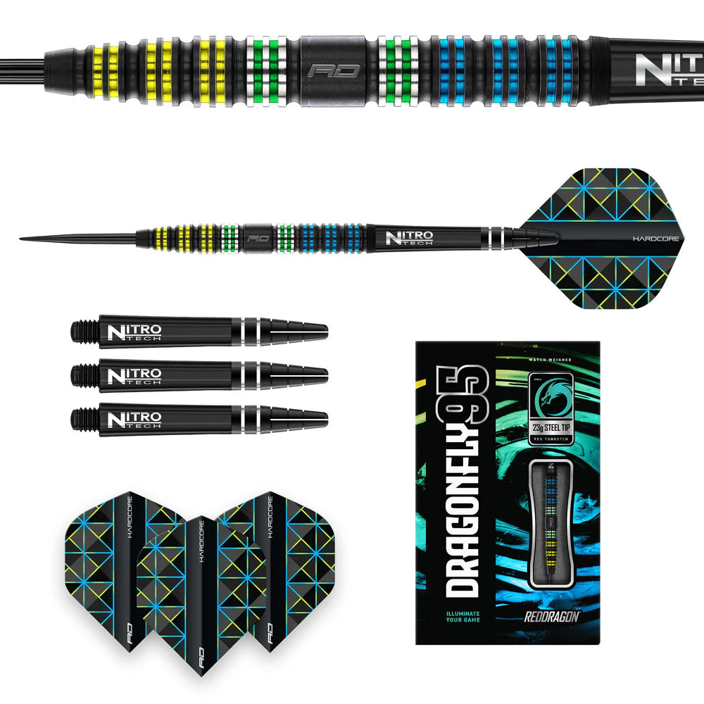 Red Dragon - Dragonfly 95 Black Tapered - 95% Tungsten Darts