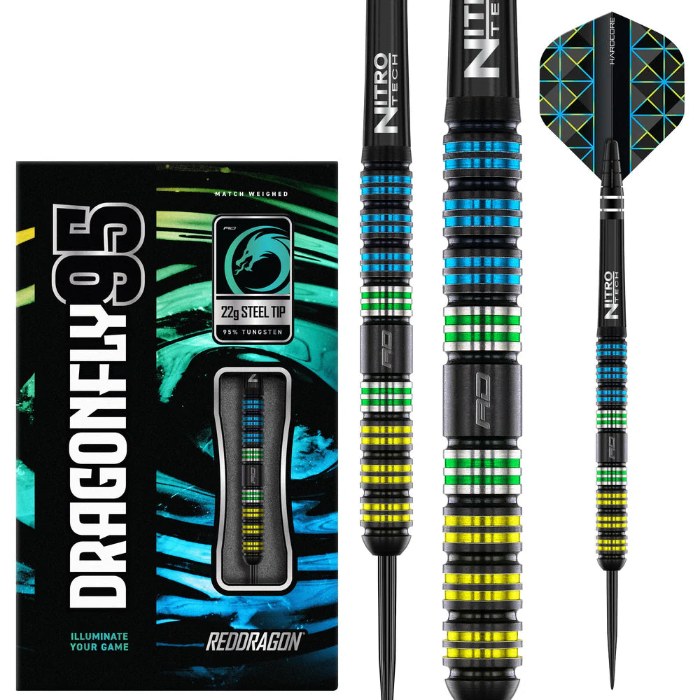 Red Dragon - Dragonfly 95 Black Parallel - 95% Tungsten Darts