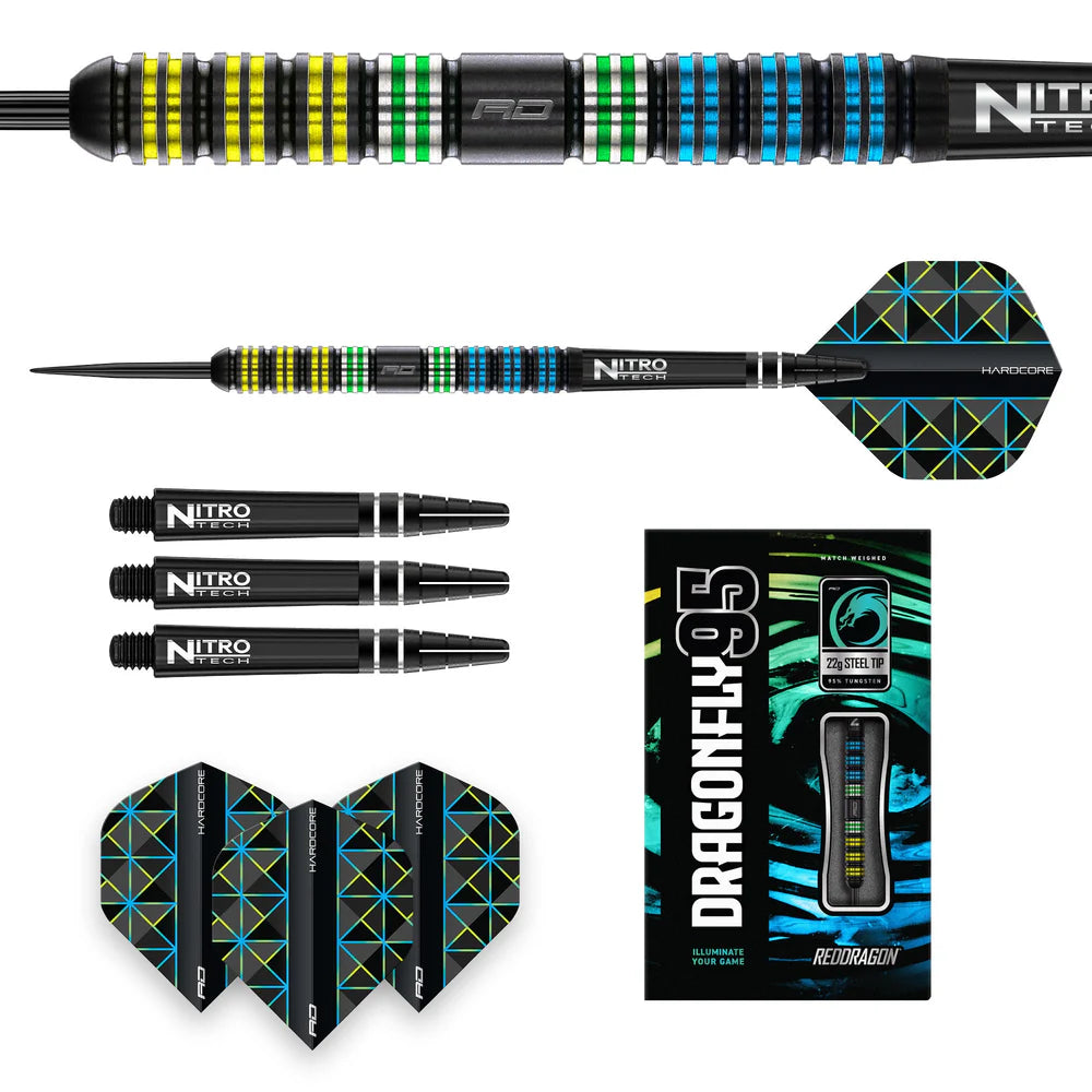 Red Dragon - Dragonfly 95 Black Parallel - 95% Tungsten Darts