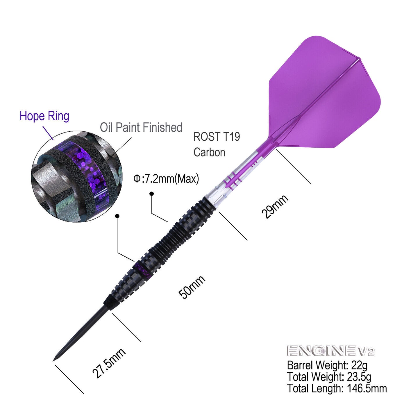 Cuesoul - 22g - Engine V2 90% Tungsten Darts