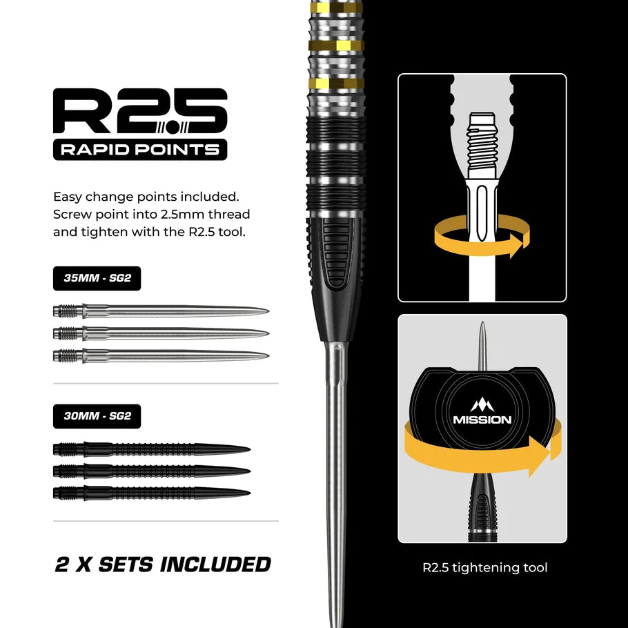 Mission - Astro - 95% Tungsten Steel Tip Darts