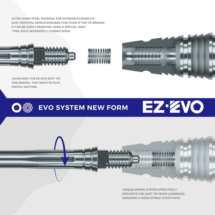 Caliburn Rix R2 Steel Tip 90% Tungsten Darts - EZ-EVO Points
