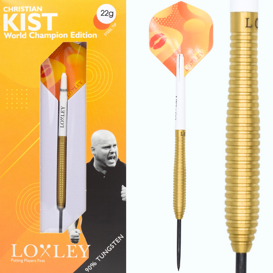 Loxley Darts - Christian Kist World Champion Edition 90% Tungsten Darts - 22g / 24g