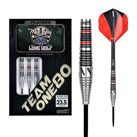 One80 Darts - Mick Lacey Lone Wolf - 90% Tungsten Darts - 23.5g