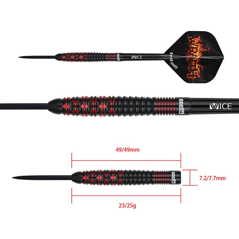 One80 Darts - Wraith W3 - 90% Tungsten Darts - 23g / 25g
