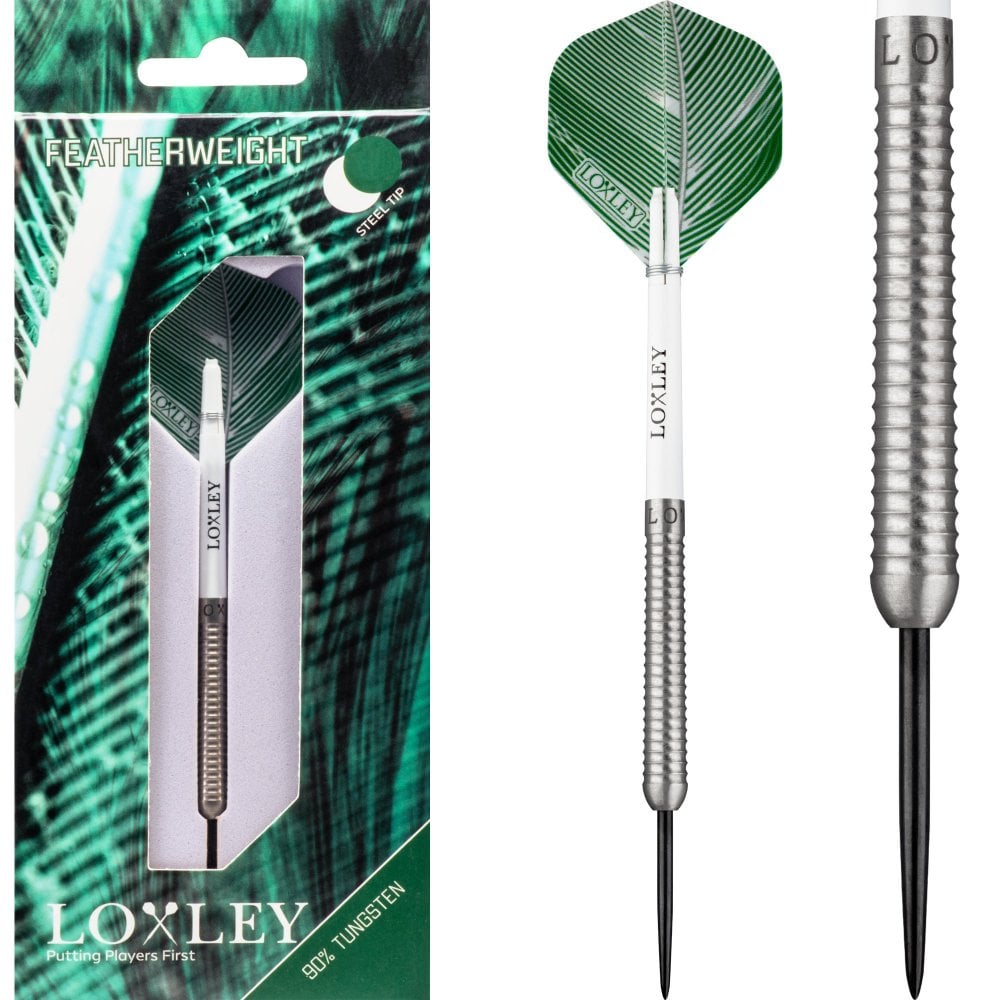 Loxley Darts - 19g Featherweight Green- 90% Tungsten Darts