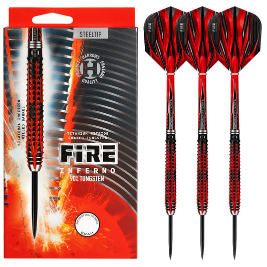 Harrows - Fire Inferno - 90% Tungsten Darts - 21g to 26g