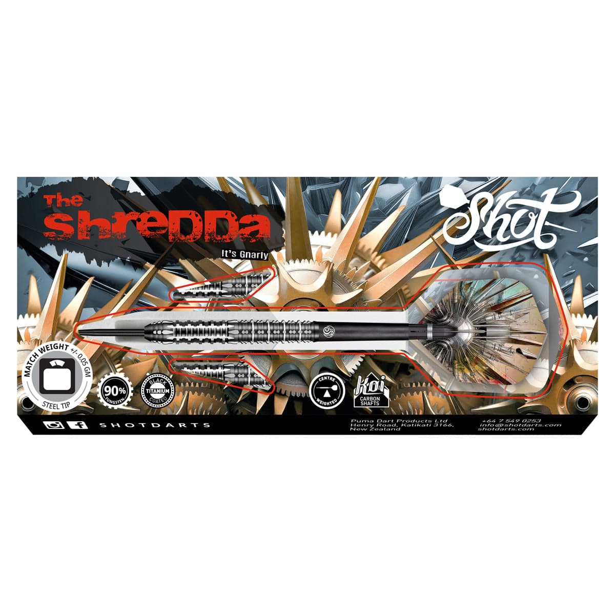 Shot - Gnarly Shredda - 90% Tungsten Darts