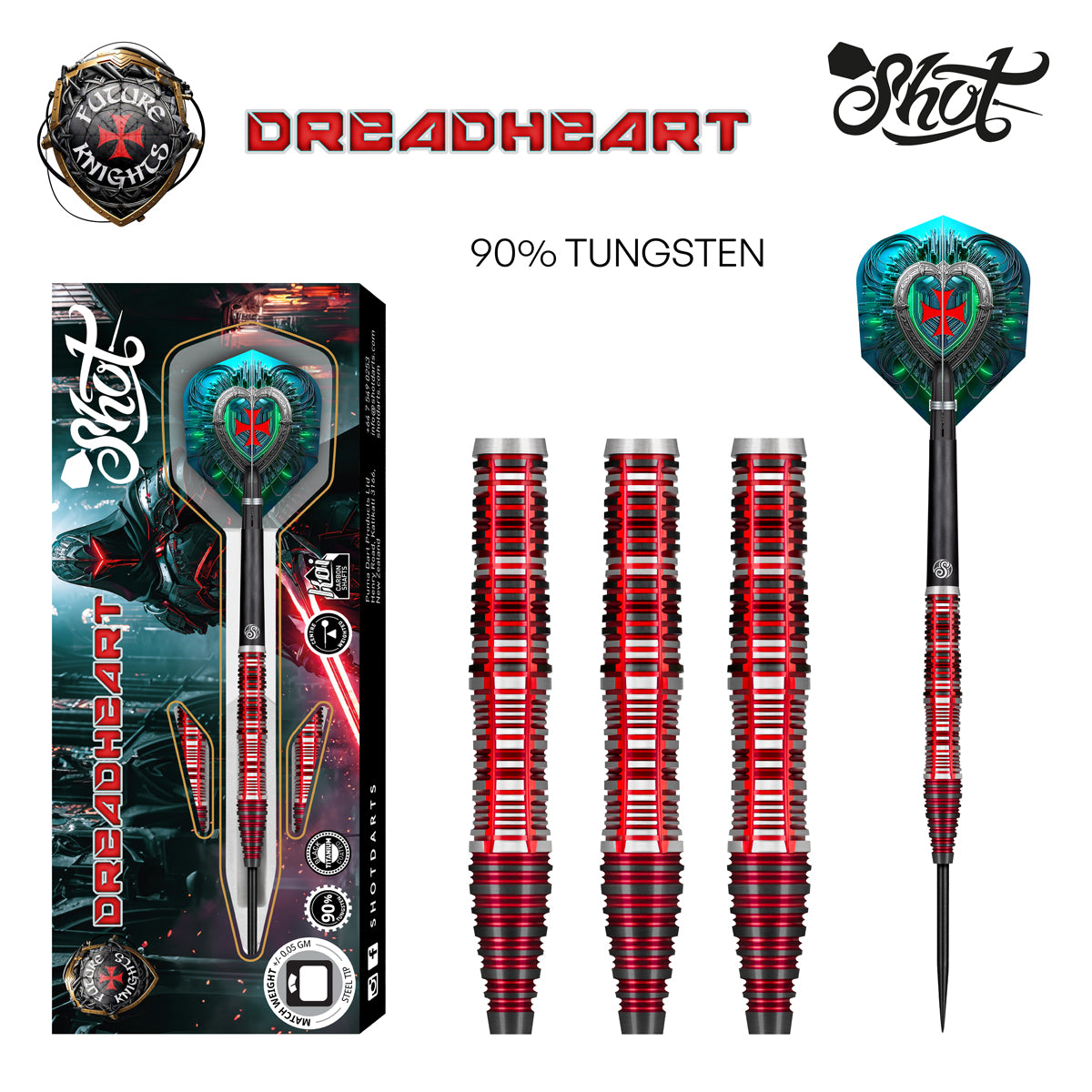 Shot - Future Knights - Dreadheart 90% Tungsten Darts