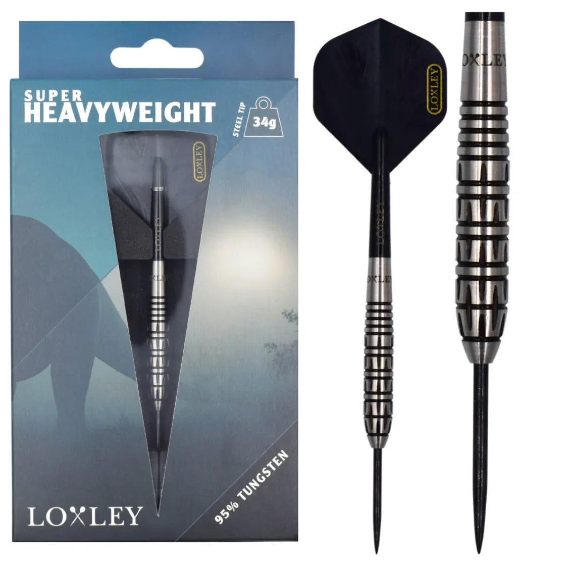 Loxley Darts - Super Heavyweight 95% Tungsten Darts - 34g