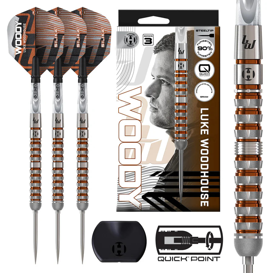Harrows - Luke Woodhouse Series 3 QP Darts - 90% Tungsten Darts