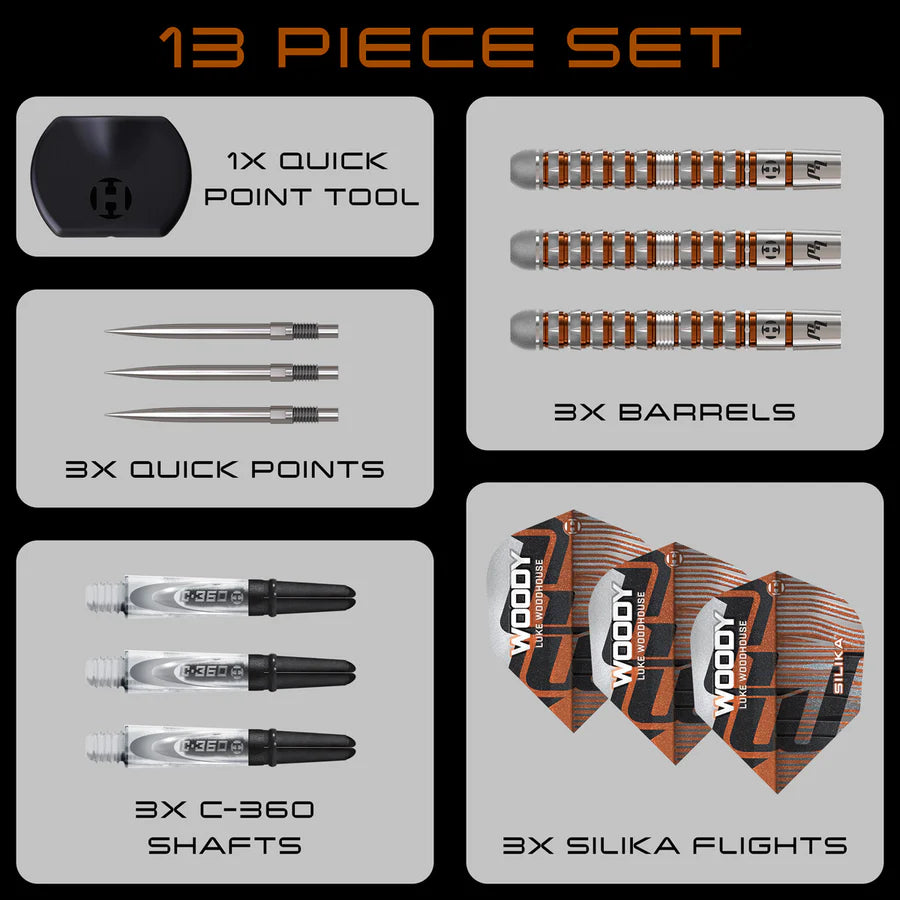 Harrows - Luke Woodhouse Series 3 QP Darts - 90% Tungsten Darts