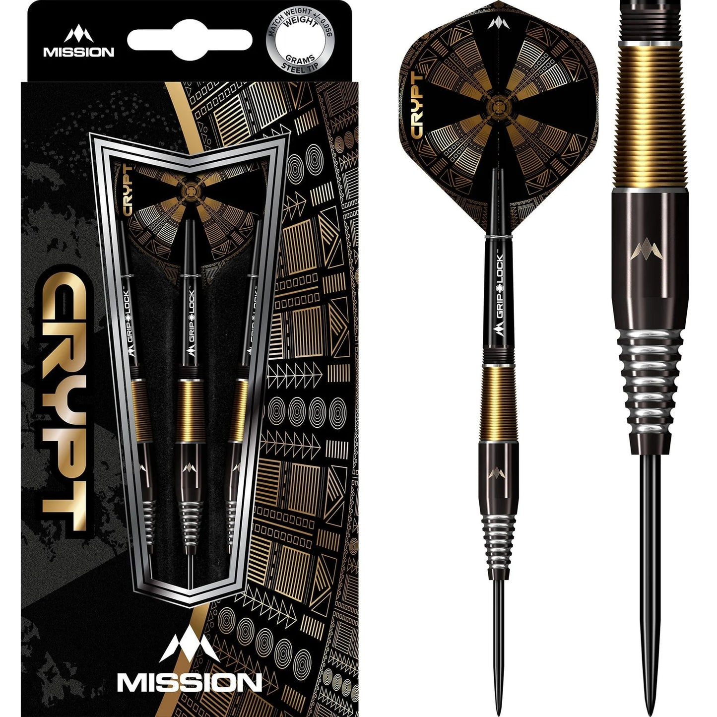 Mission - Crypt M2 - 90% Tungsten Steel Tip Darts - 21g