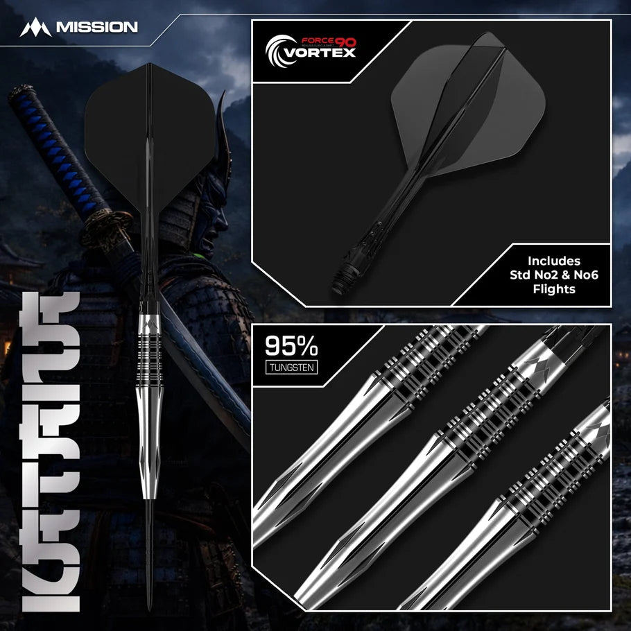 Mission Darts - Katana - 95% Tungsten Darts - 22g / 24g