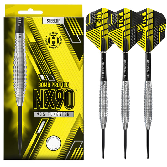Harrows - NX90 Bomb Profile - 90% Tungsten Darts - 21g / 23g / 25g