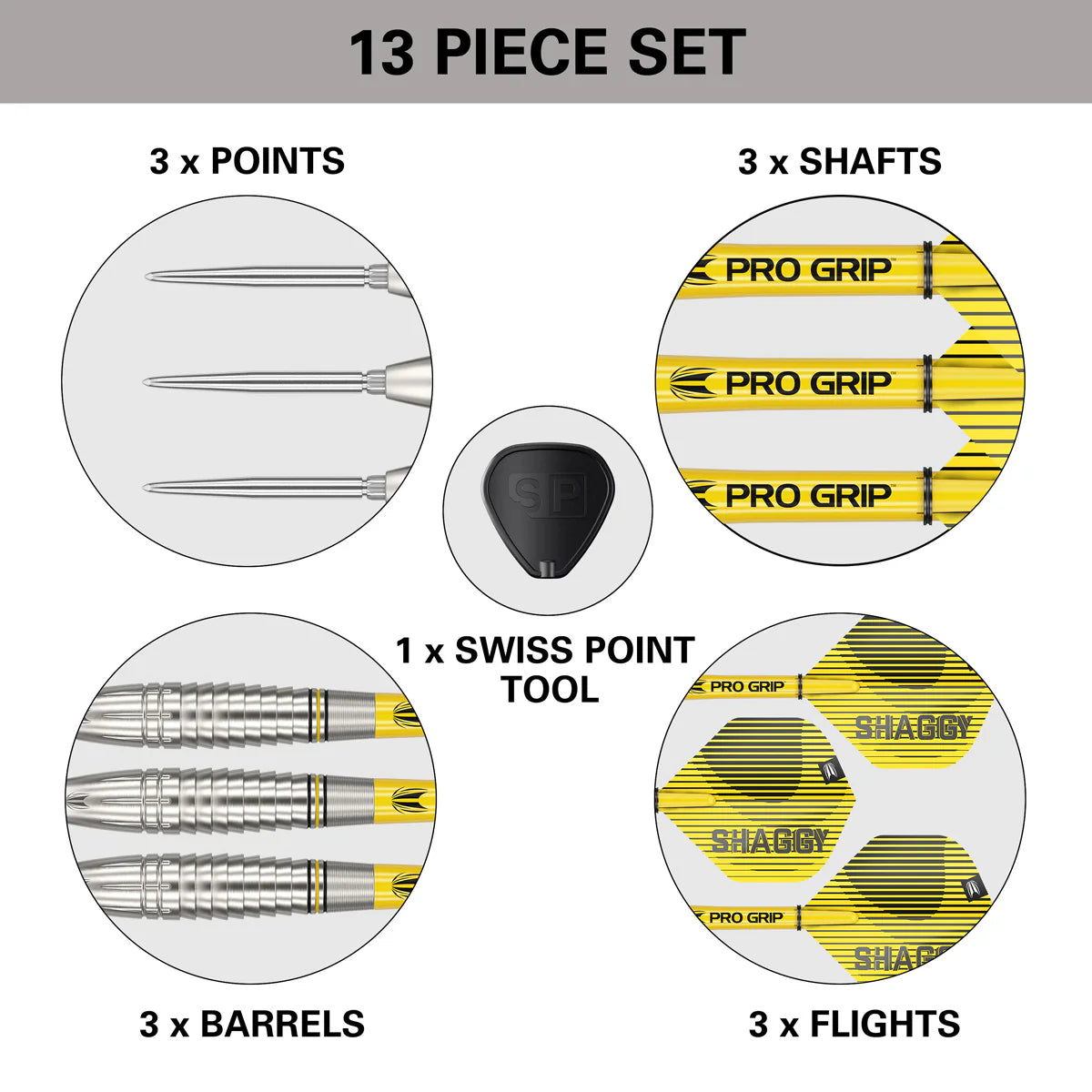 Target - Scott Williams Gen 1 Shaggy Darts - 90% Tungsten Darts