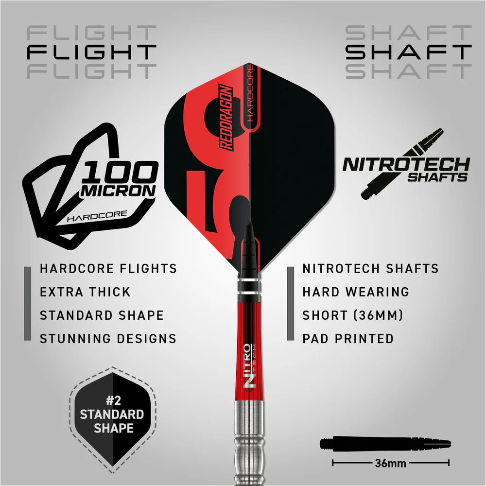 Red Dragon - 50th Anniversary - Penetrator 4 Darts - 95% Tungsten - 23g