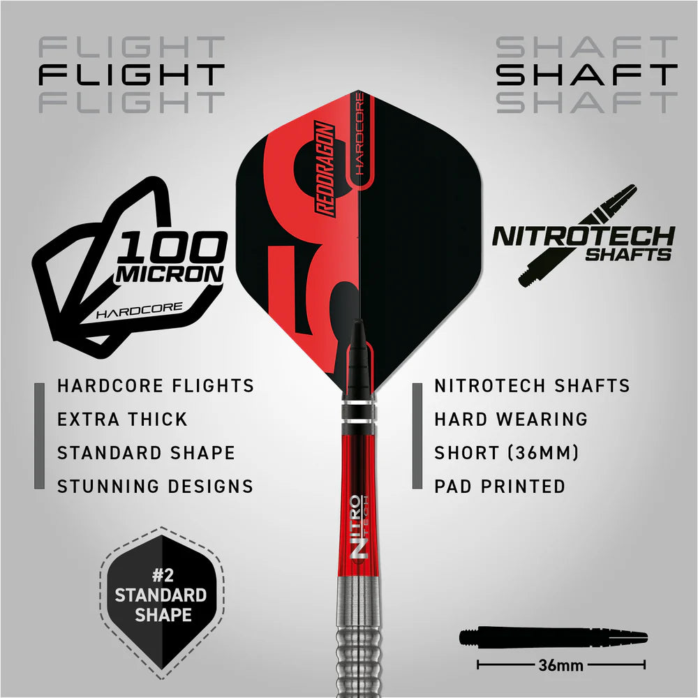 Red Dragon - 50th Anniversary - Penetrator 1 Darts - 95% Tungsten - 25g