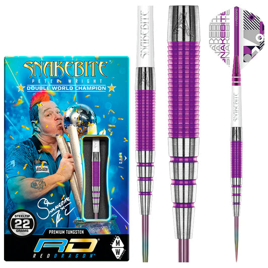 Red Dragon - Peter Wright Snakebite PL15 Medusa Darts - 90% Tungsten Darts