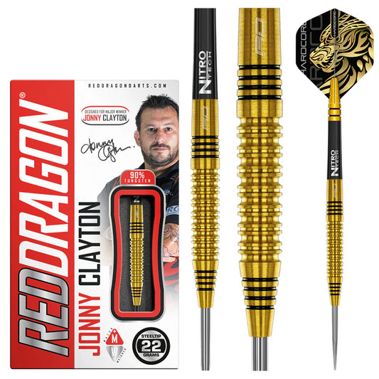 Red Dragon - Jonny Clayton Gold Darts - 90% Tungsten Darts