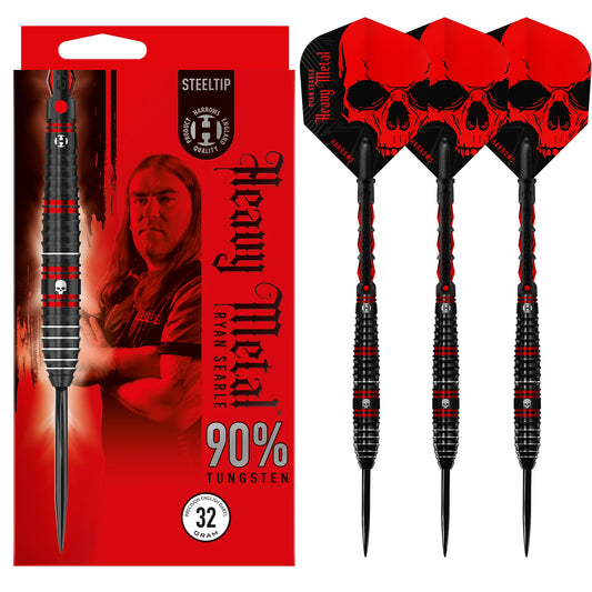 Harrows - Ryan Searle Heavy Metal - 90% Tungsten Darts - 22g to 32g