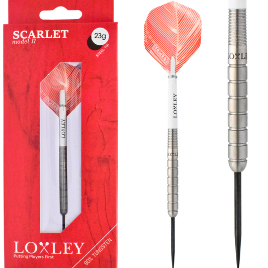 Loxley Darts - Scarlet Model 2 - 90% Tungsten Darts - 21g / 23g