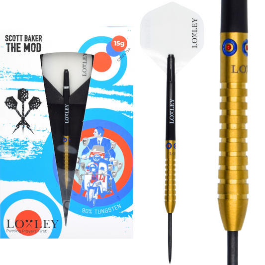 Loxley Darts - Scott Baker The Mod 90% Tungsten Darts - 15g / 19g / 23g