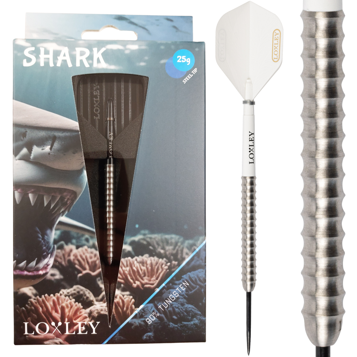 Loxley Darts - Shark 90% Tungsten Darts - 23g / 25g