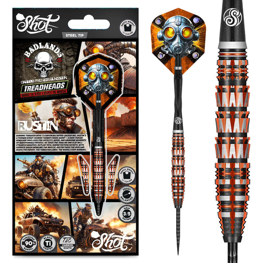 Shot - Badlands - Rustin 90% Tungsten Darts - 23g / 24g / 25g