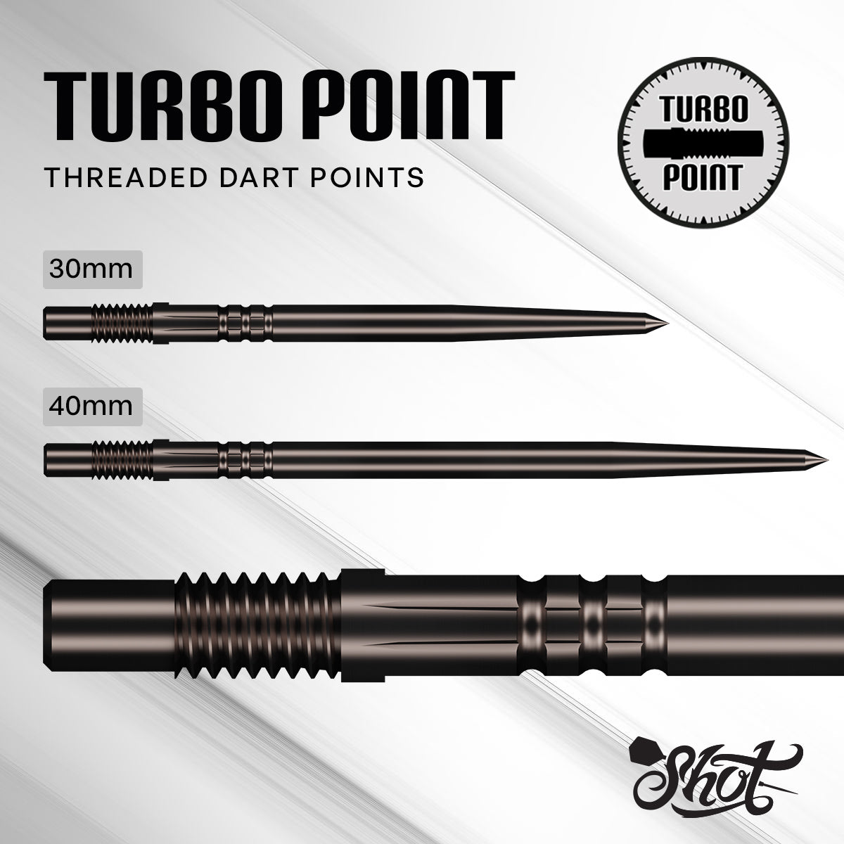 Shot - Turbo Dart Points - Gold or Black