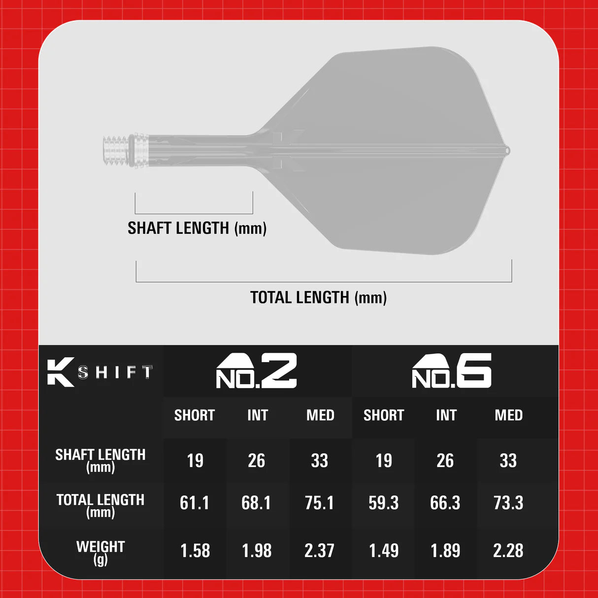 Target Darts No6 K-Shift Spinning Integrated Shafts and Flights