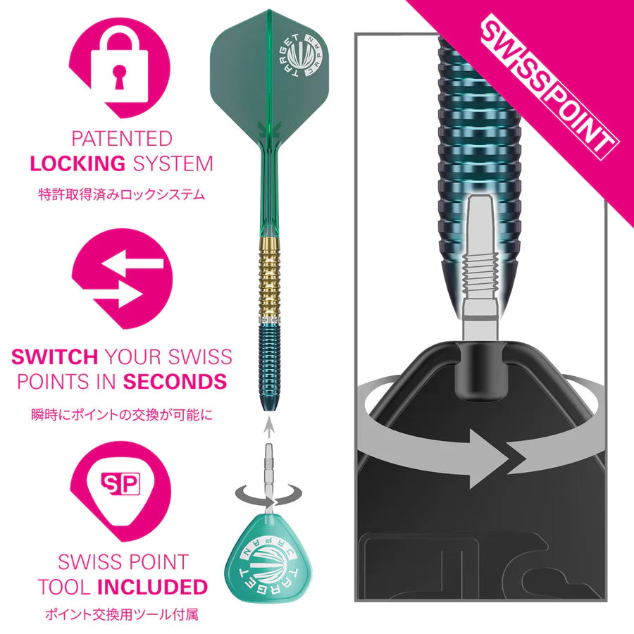 Target Japan - Zenith Gen 2.5 (Straight Barrel) SP Steel Tip Darts - 23g / 24g
