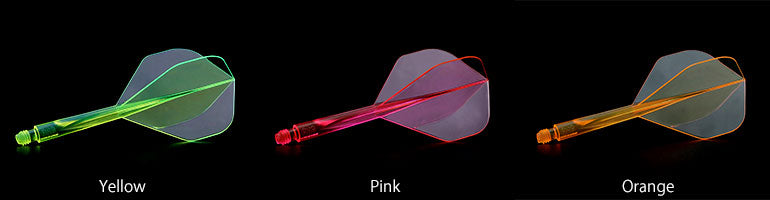 Condor Axe Integrated Flights/Shafts - Neon Orange/Purple/Pink/Yellow