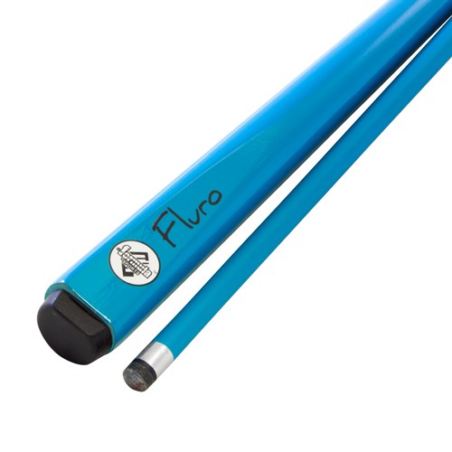 Blue Fluro 2 piece Composite Pool Cue
