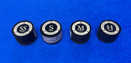 14mm Kamui Clear - Black Cue Tip - Pool / Snooker / Billiards