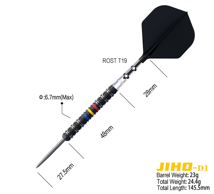 Cuesoul - Jiho D1 - 90% Tungsten Darts - 21g / 23g / 25g