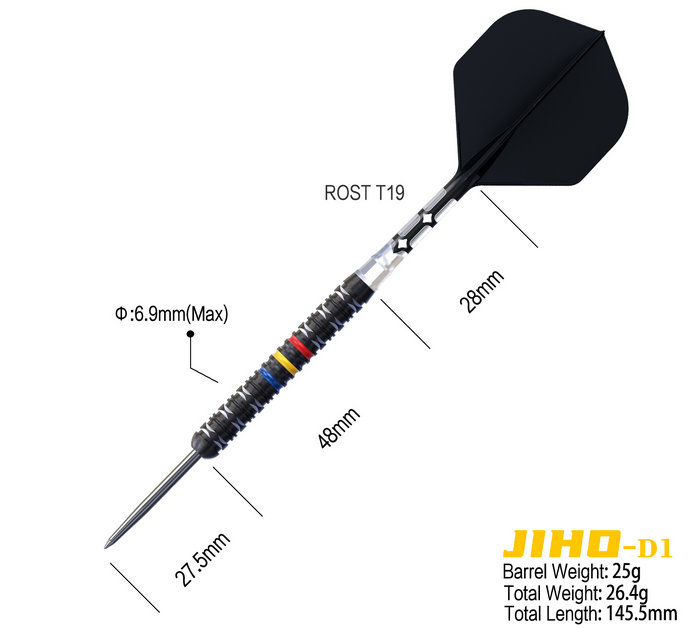 Cuesoul - Jiho D1 - 90% Tungsten Darts - 21g / 23g / 25g