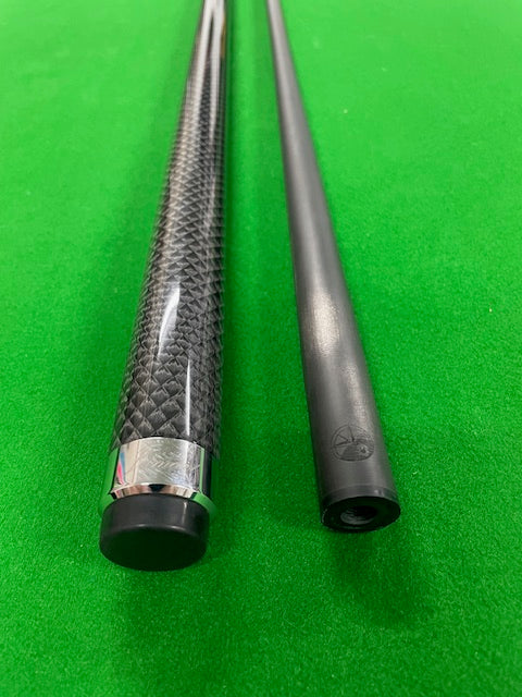 12.5mm Jumart Carbon Fibre Pool Cue - Pro Taper - Black