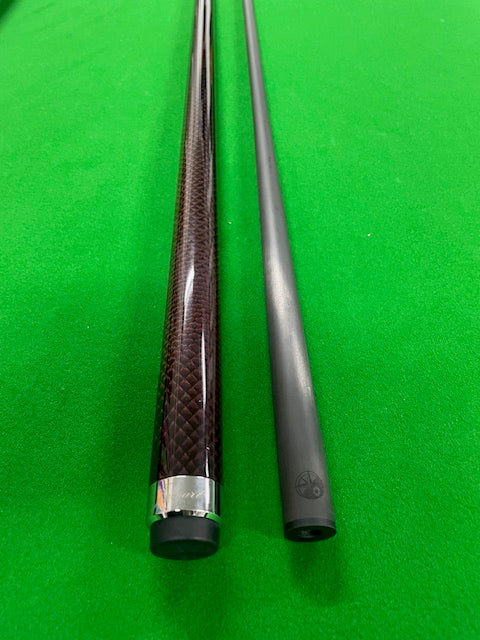 12.5mm Jumart Carbon Fibre Pool Cue - Pro Taper - Dark Burgundy