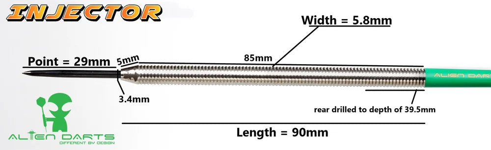Alien Darts - Injector - 90% Tungsten Darts - 28g