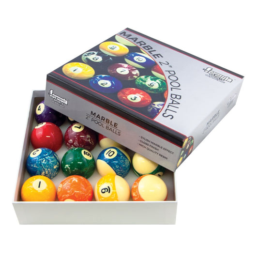 2" Marble Pattern Pool Balls - Formula Sports