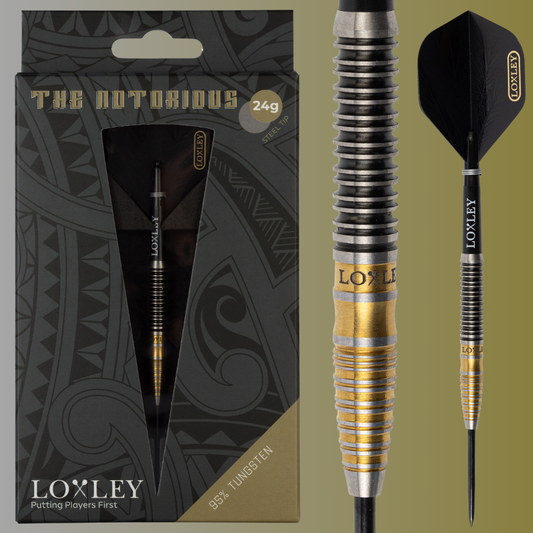 Loxley Darts - Notorious 95% Tungsten Darts - 22g / 24g