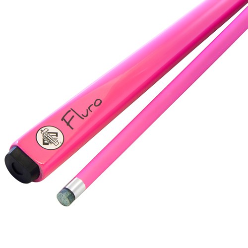 Pink Fluro 2 piece Composite Pool Cue